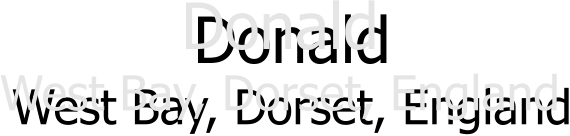 Donald West Bay, Dorset, England