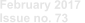February 2017  Issue no. 73