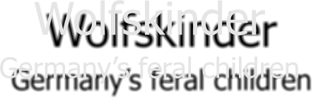 Wolfskinder Germany’s feral children